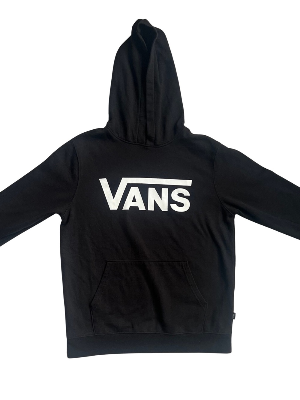 Vans Black Pullover Hoodie with White Logo